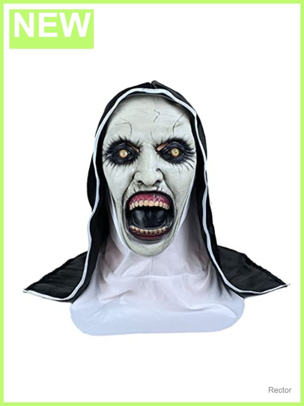 Scary Nun Latex Mask One Size Full Head Halloween Costume Party Prop